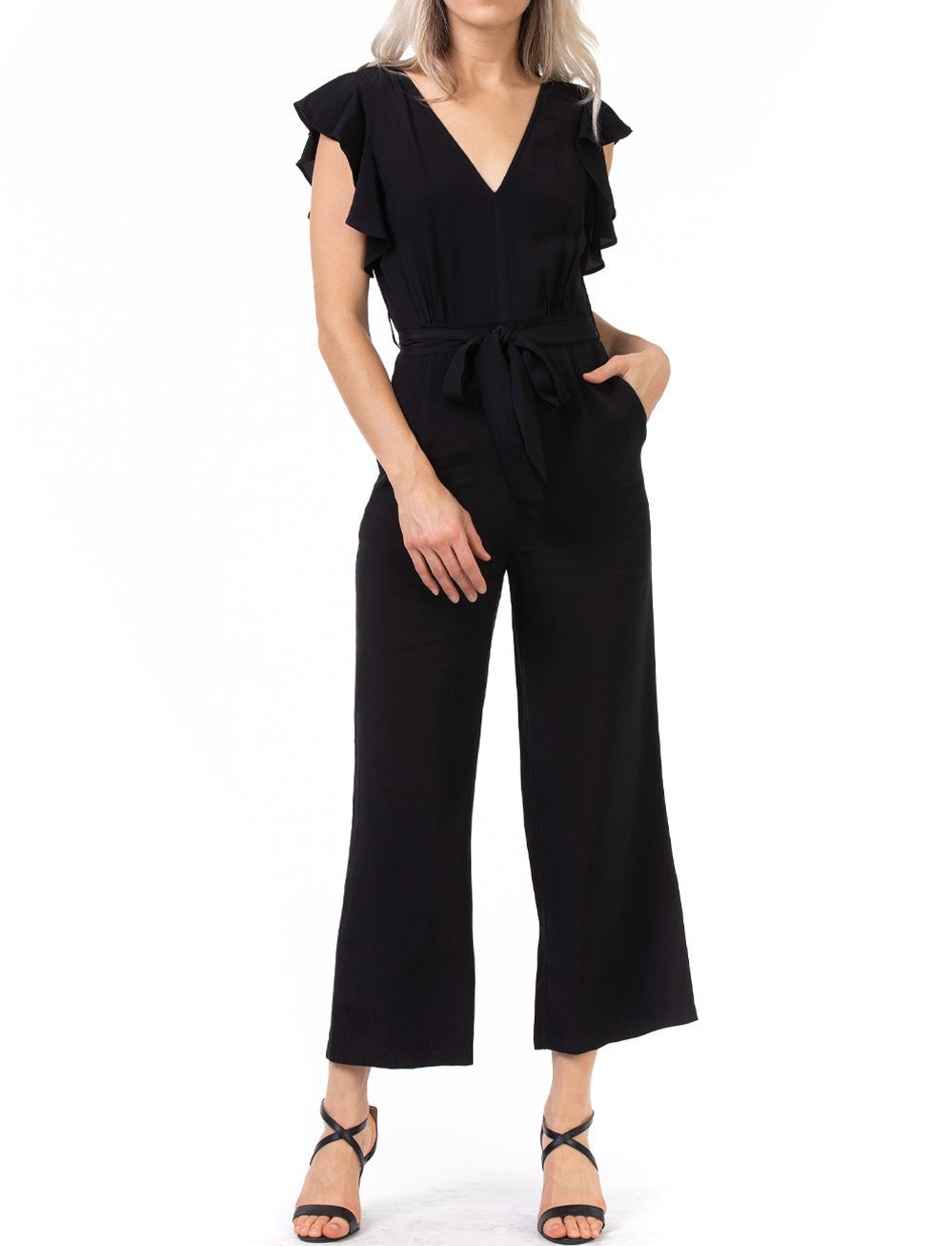 Ruffle Sleeve Jumpsuit