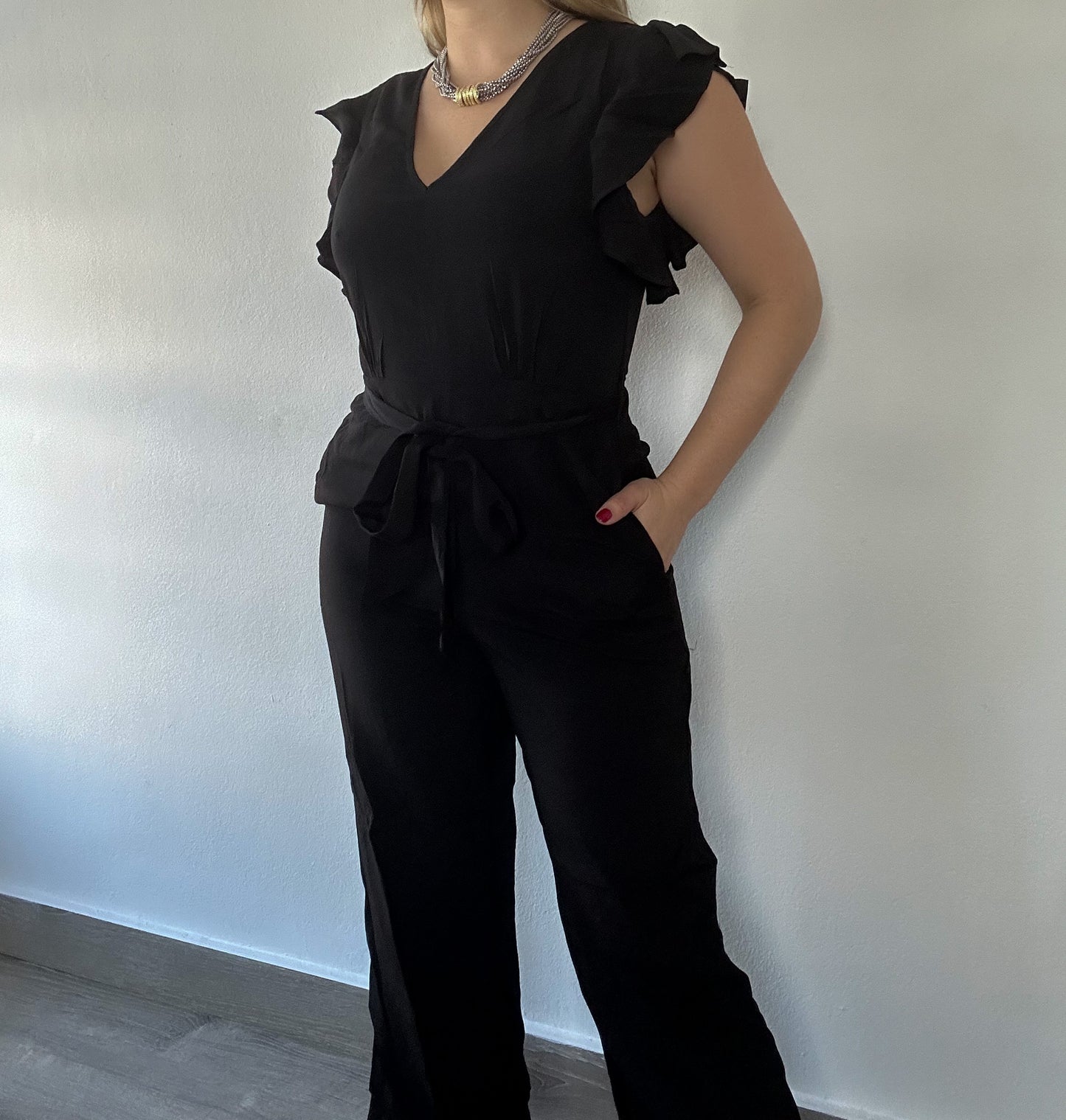 Ruffle Sleeve Jumpsuit