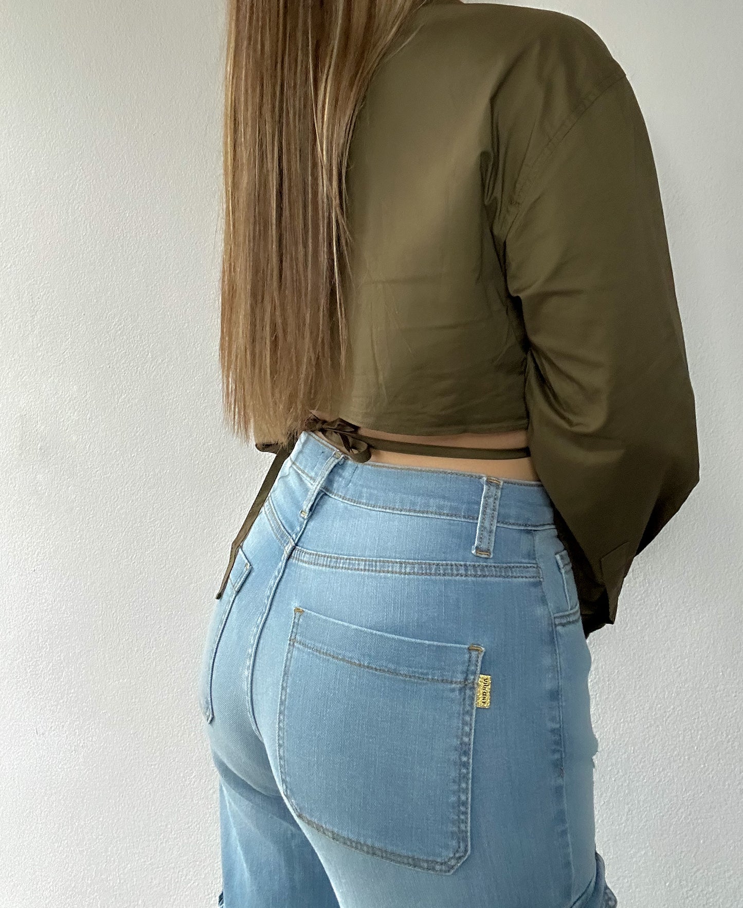 Army Green Crop Top