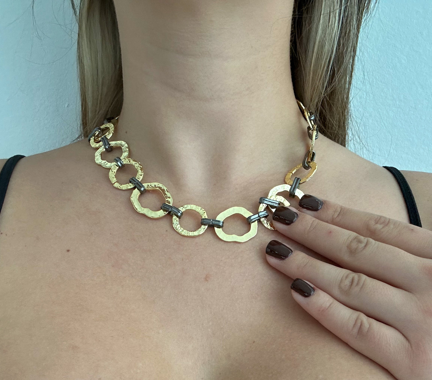 Pewter & Gold Necklace